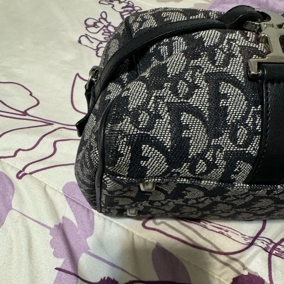 ❌SOLD❌ChristianDior Black LogoCharm Oblique Monogram Signature Trotter BostonBag - Picture 10 of 10